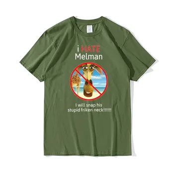 Sovražim Melman majica s kratkimi rokavi ženske, mens vrhovi 100 bombaž vintage t shirt anime kawaii melman ženske tees unisex oblačila smešno Ulične