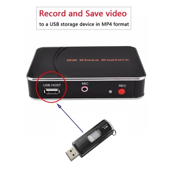 EZCAP 280HB HD Igro Capture Card Video Zajem 1080P 30fps Video Snemalnik, ki je Združljiv z Xbox En/ PS4 Z MIC