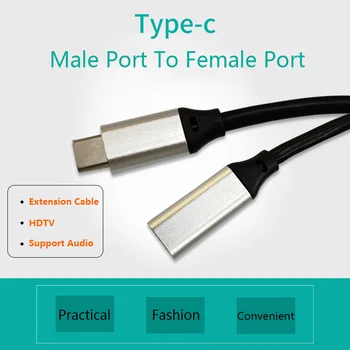 0,5 m 1 m USB Tip C Podaljšek Kabla DisplayPort Podpora za Polnilnik USB PD, USB C Extender