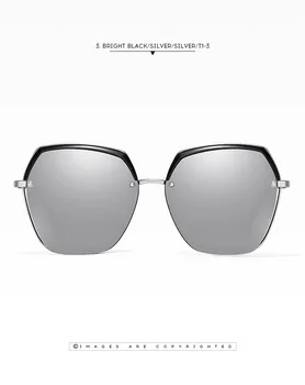 LUOMON Retro Squre Žensk Vintage sončna Očala Polarizirana Očala UV400 Prevelik Okvir LM2212