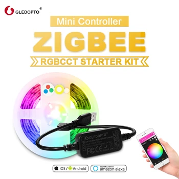 GLEDOPTO Zigbee LED Trak Nastavite 5W RGB SCT Zatemnitev In Barvanje Smart Trakovi Razsvetljave, Komplet 2M