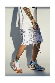UNCLEDONJM Indijska cvet Hlače za moške street nositi znoj hlače Hip Hop Harem Hlače SVOBODEN oblikovalec hlače moške poletne Hlače A503