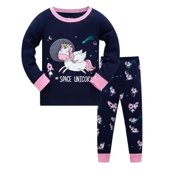 Skoki Metrov Nov Prihod Dolg Rokav Pižame Živali Tiskanja Samorog Otroci Obleke Za Jesen Pomlad Otroci Oblačila Domov Oblačila