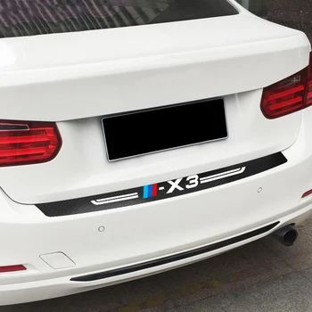 Za BMW X5 1PCS prtljažniku Avtomobila Zaščitne Nalepke nalepke Ogljikovih vlaken avto zadnji odbijač prtljažnik za varstvo nalepke anti-umazano nalepka