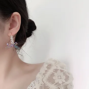 Srce Visijo Earings za Ženske korejski Moda Votlih Iz Asimetrične Earings Nakit
