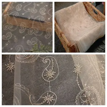 Osnovo cevi bleščica vezenje tkanine očesa vezenine, čipke tkanine DIY oblačila obleko domov tekstilne tkanine