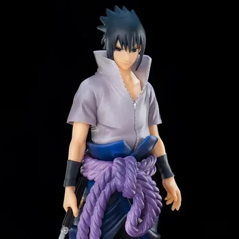 28 cm Anime Antistress Slika Sasuke PVC Dejanje Dekoracijo Zbirka Uchiha Sasuke Figur Igrače Model Figur Igrača Doma Dekor