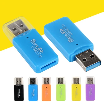 Preprost USB 2.0 Micro SD TF Flash spominskih Kartic Mini Prenosni Plastičnih Adapter Za Prenosnik SH Mobilne Pretvornikov, Card Reader