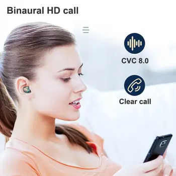 F9-5 TWS Bluetooth Slušalke 5.0 Brezžične Slušalke 8D Bas Stereo in-ear Čepkov Prostoročno, Slušalke Vgrajen Mikrofon QKC