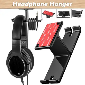 Slušalke Obešalnik Slušalke Dvojno Držalo Aluminij Slušalke Hook Nastavek S Kablom Organizator izrezkov & 3M Lepilom Primerni za Vse Slušalke