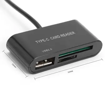 USB 3.1 Tip-C do USB 2.0 Hub OTG TF Pomnilniških Kartic Adapter Pretvornik Kabel, Podpora za Android Telefone, Računalnike