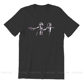 Daft Punk Čelade Ustvarjalne TShirt za Moške je Fikcija Krog Vratu Čista Bombažna Majica s kratkimi rokavi Prilagodite Darilo Oblačila OutdoorWear Velika Velikost