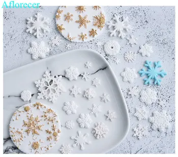 Moda Snežinka Oblike DIY Silikonski Pekač za Torte Plesni Božič Božič Snežinka Oblike Torto Plesni