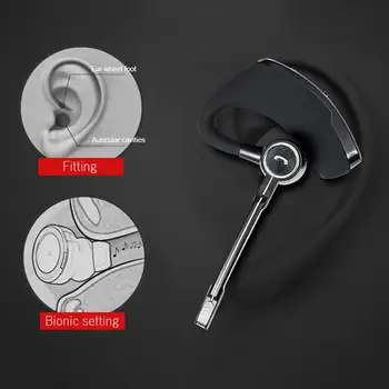 V8S Poslovnih Slušalke z Uho Kavelj Brezžična Zmanjšanje Hrupa USB za Polnjenje Slušalke z Glasovnim nadzorom Slušalke