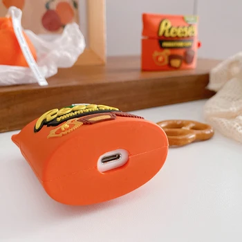 Arašidovo čokolada mini pokal 3D primeru za AirPods 1 2 pro polnjenje box mehka silikonska Brezžična tehnologija bluetooth slušalke zaščito pokrova