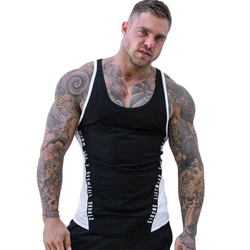 Moški Bodybuilding Vrhovi Tank Telovadnici Fitnes Vadbo Bombaž majica brez Rokavov, ki Teče Oblačila Stringer Singletnega Moški Poletje Priložnostne Telovnik