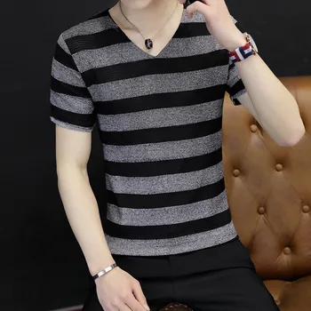 CU8 različico trend oshort-sleeved majico t-shirt rokavi jeseni t-shirt Qiuyi novo korejska različica trend moške