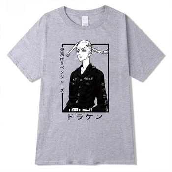 Men' S T Shirt Tokyo Revengers Draken Harajuku Poletje Kratkimi rokavi Moški T-shirt