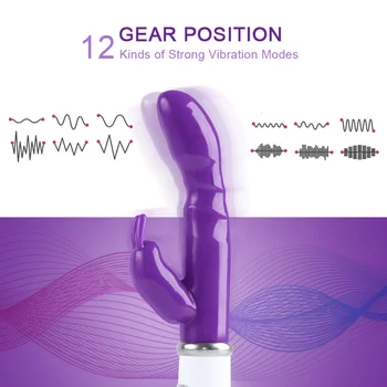 12 Hitrost Močno Rabbit Vibrator, Klitoris Stimulator G-spot Massager, Sex Igrače Za Ženske Ženski Masturbator Sex Shop