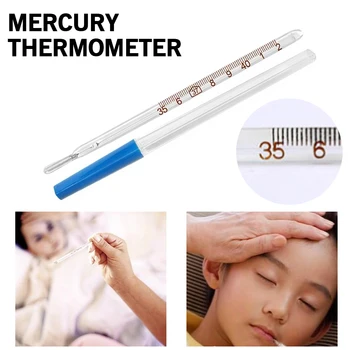 Medicinske Živega Srebra, Steklo Termometer Velik Zaslon Klinične Medicinske Temperatura Orodje Padec Ladijskega Prometa