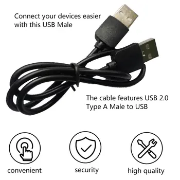 Visoka Kakovost Črna USB 2.0 Moški-Moški, M/M, Razširitev Priključek Kabel Kabel Žice Trgovini na zalogi!!!