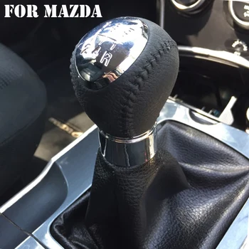 Treyues 5 Hitrosti Usnje Prestavi Palico prestavna Ročica Za Mazda 3 5 6 323 626 RX-8 Premavy MPV Avto Styling Dodatki