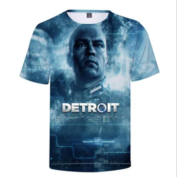 2021 Detroit Postanejo Človekove Tiskane 3D T-shirt Moški in Ženske Poletje Kratek Rokav Detroit Igre T Srajce Unisex Modna Hip Hop Vrhovi