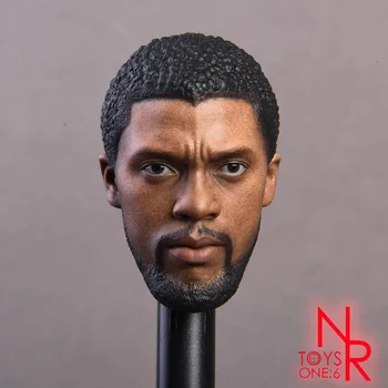 NR15 1/6 Obsega Black Panthers Glavo Skulptura 2.0 Moški Glavo Carving z Brado Model za 12