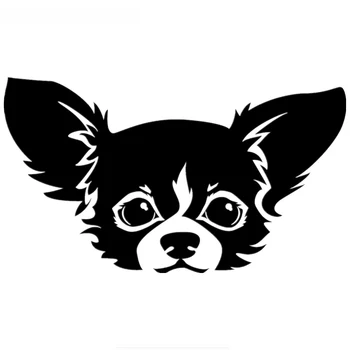 SZWL Chihuahua Nalepke Smešno Auto Avto Nalepke Pet Dog Živali Nalepko Nepremočljiva zaščito pred soncem Nalepke za Dekoracijo PVC,20 cm*11 cm