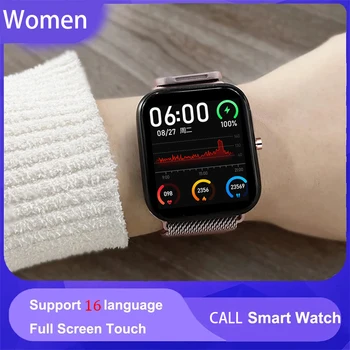 2021 Bluetooth za Sprejem Klicev Pametno Gledati Moške Poln na Dotik Klic Klic Fitnes Tracker IP67 Nepremočljiva 4G ROM Smartwatch za ženske+box