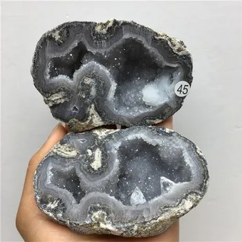 Naravni Kremen Aura Agate Geode Grozdov Nakit Polje Gemstone Mineralnih Vzorcu Kristali Zdravilne Kamne Za Dekoracijo Doma