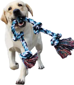 Velikih pet pes hišne potrebščine za hišne pse malih in srednje velikih pes bombaž žvečiti vozel igrače trpežne pleteni kosti vrv 60 cm, je tudi zabavno