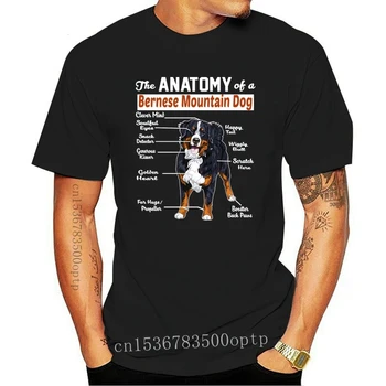 Novo 2019 Fashion Majica s kratkimi rokavi Moški za Moške, Visoke Kakovosti Vrhovi Hipster Tees Anatomijo Bernske Mountain Dog Natisnjeni T Shirt Majice