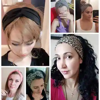 Ženske Križ Vozel Glavo Leopard Stretch Lase Band Dekleta Twist Elastična Hairband Joga Turban Povoj Dodatki Za Lase