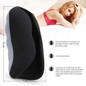 Penis Vibrator moški Nepremočljiva 10 Način USB Polnjenje Silikonski Klitoris z vibriranjem Masturabation Masturbator Skodelice Massager Seks Igrače