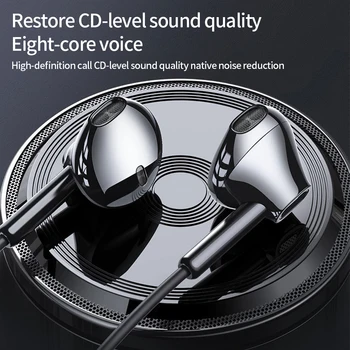 Lenovo XF06 3,5 mm Žične Slušalke in-Ear Slušalke Stereo Glasbe, Slušalke Pametni Telefon Čepkov-line Nadzor Slušalke z Mikrofonom