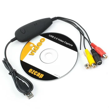 EZCAP172 USB Avdio Video Grabežljivac Zajemanje Pretvori Analogni Video Iz VHS 8 MM,Video Kamera, Diktafon,Predvajalnik DVD-jev Podpirajo Win7/8/10