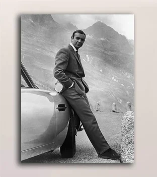 Tin Kovinski Znak Sean Connery. 007, James Bond Goldfinger 1964, Kovinske Plošče Stenske Nalepke Umetnosti Slikarstva Darilo Letnik, Doma Dekor
