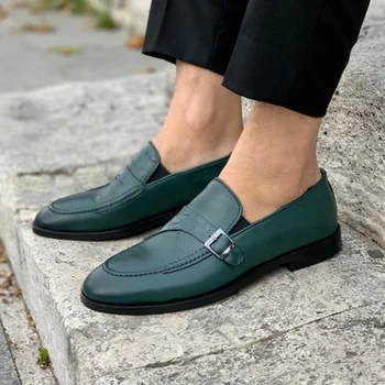Moški Obleko, Čevlji za Priložnostne Poslovne Mode Pu Usnje Nizke Pete Britanski Slog Classic Slip-on Loafers Zapatos De Hombre KN062
