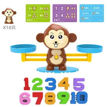 Mini Pameten Matematiko Igrača Opica Bilance Obseg Otroci Montessori Digitalni Število Igre Izobraževalne Učenje Igrače Učnih Gradiv