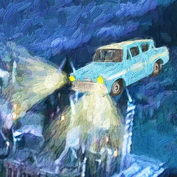 Ron Weasley Avto Platno Natisne Harry Plakat, Ki Plujejo Pod Avto Oljna Slika, Grad Stenskih Slikah, Otroci Soba Doma Stenski Dekor
