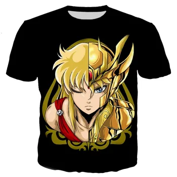 Anime Saint Seiya T Srajce, Moške/ženske 3D Saint Seiya Natisnjeni T-shirt Priložnostne Harajuku Slog Srajce Moda Ulične Vrhovi