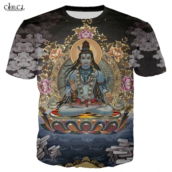 Hindujski Bog, Gospod Shiva Majica s kratkimi rokavi Ženske, Moške 3D Tiskanja Gospod Shiva T-majice Kratek Rokav Vrhovi Priložnostne Ulične Puloverji Padec Ladijskega prometa