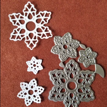 Nova 3D cvet rezanje kovin plesni snežinka za album dekoracijo graviranje ročno izdelan darilni ce papir, kartice