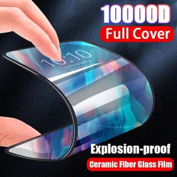 Keramična Vlakna, Kaljeno steklo Za iPhone 11 12 Pro XS Max XR X 7 8 6 6s Plus Se 2020 Polno Kritje 9H Screen Protector Stekla Film
