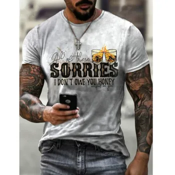 Moška T-shirt Moda 3D Tiskanje Vrh Seksi Moške, za Moške 2021 Poletje Osebnost Trend Nove Priložnostne T-shirt za Moške, za Moške Velikosti