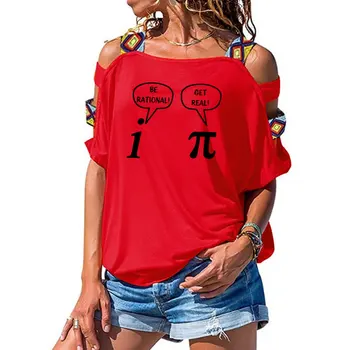 Biti Racionalno, Get Real! Matematika Znanost Geeky Majica S Kratkimi Rokavi Ženske Kratek Rokav T-Majice Bombaža Ženska Seksi Votlih Iz Ramo T-Majice