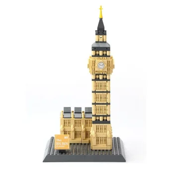 WANGE 4211 Arhitektura, 3D DIY Big Ben gradniki Določa Mesto Opeke Klasičnih Skyline Model Otroci Darilo Igrače Za Otroke