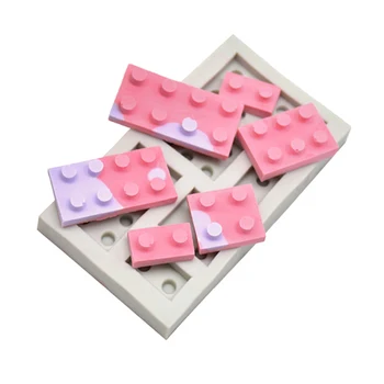 1PCS Lego Opeke, Bloki Oblikovani Pravokotni DIY Čokolada Silikonski Kalup Ice Cube Pladenj za Torto Orodja Fondat Plesni Plesni