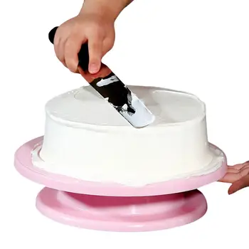 Plastični Torto Gramofon Obračanje Torto Plastičnih Testo Nož Okrasitev 10 Inch Kremnimi Stojalo Za Torto Rotacijski Tabela Vroče Sal